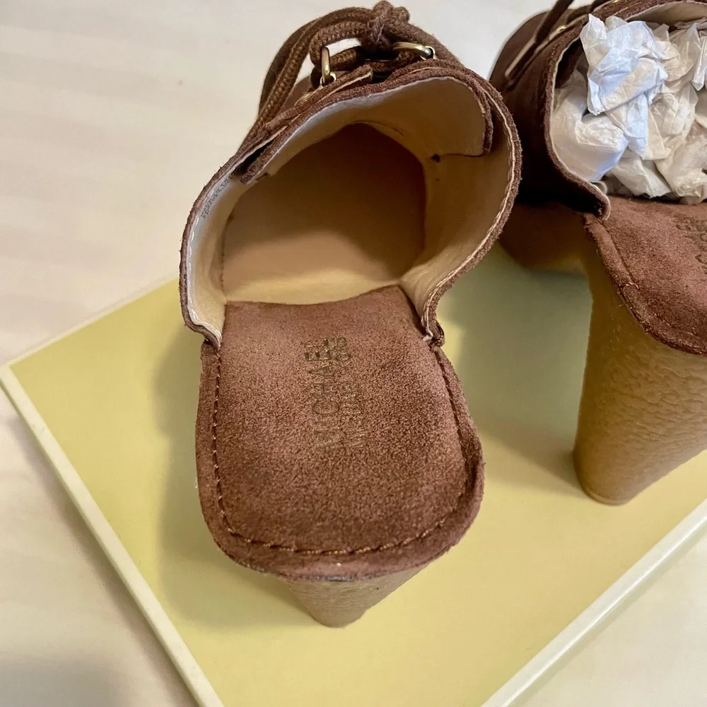 Michael Kors McGraw Mule Suede Brown Women's Heels - Picture 5 of 7